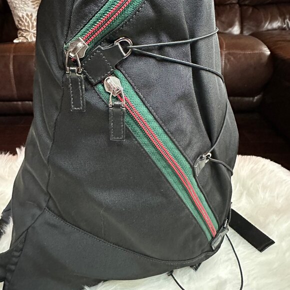 ❌SOLD❌ Authentic Gucci Sherry Line Web Nylon Backpack - Picture 3 of 15